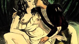 vintage erotic hairy beaver closeups in retro art style