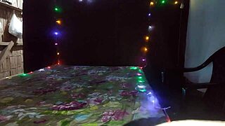 Christmas stepmom undresses big natural tits seduces me on bed for hardcore fuck