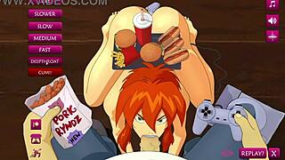 megas xlr parody kiva deepthroats coop with flashing redhead blowjob in game