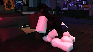roblox slutty white bunny whore deepthroats bbc creampie domination huge cumshot!