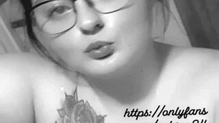 black bbw milf with big tits masturbates wildly on huge white cock interracial frenzy