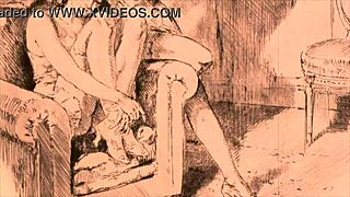 vintage erotic art captures antique retro sensual scenes in timeless style