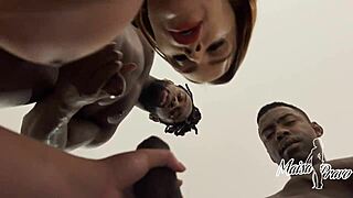 bbc choker milf spits cum from deepthroat into beta cuck's mouth