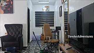 i luv watchin chubby ebony milf shakin her huge ass naked doin chores... damn