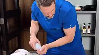 milf sasha's big boobs get oiled in tantric massage then huge facial cumshot