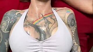 milf sasha's big boobs get oiled in tantric massage then huge facial cumshot