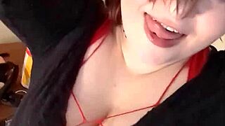 Chubby babe spreads juicy pussy lips and big ass in sensual homemade tease