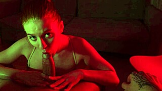 Redhead Slut Deepthroats Monster Cock Then Rides It Wild on Bedroom Bed