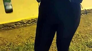 omg i can't believe this hot mature milf mommy flashed her huge natural tits then begged for rough street sex