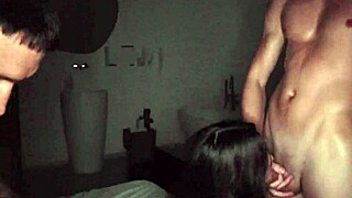 curvy tourist begs for crazy gangbang double penetration after party