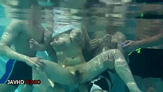 Suzuna Komiya's Big Tits Tease Pool Blowjob