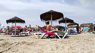 Brunette's Massive Tits Tease Beachgoers in Steamy Sequel