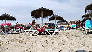 Brunette's Massive Tits Tease Beachgoers in Steamy Sequel