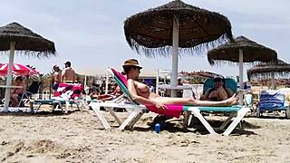 Brunette's Massive Tits Tease Beachgoers in Steamy Sequel