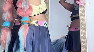 Varesa preps chubby Genshin Impact cosplay con body!