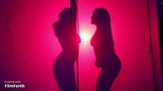 Sul American Bar Models Tease With Slow Lingerie Strip Behind The Screen