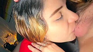 stepsister in dress takes big cock pov deep pussy pounding