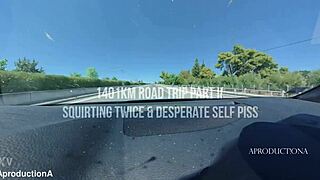 road trip part 2 rips clothes for wet public pussy squirting outdoors