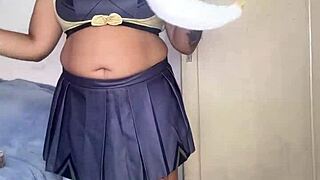 Varesa preps chubby Genshin Impact cosplay con body!