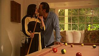 Gentlemen ready for pool game leading straight to her tight butthole?