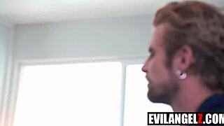 Jena Larose petite teen milks small tits in taboo POV hardcore blowjob on big ass