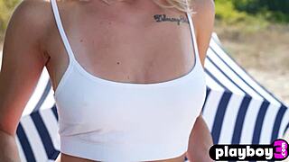 Hot Perfect Tits Blonde Teen Eva Tali Poses Naked Exposing Her Sexy Petite Body