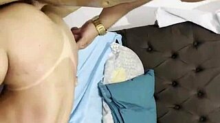 blindfolded blonde wife takes huge cock in her tight ass for the first time