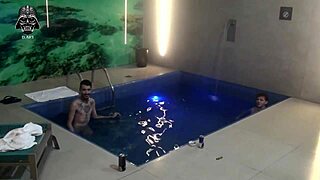 amateur friends bareback big cock threesome in motel pool part 3 with monster cocks 😈🌊💦🍆