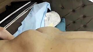 blindfolded blonde wife takes huge cock in her tight ass for the first time