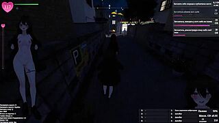 Exhibitionist anime girl in store flashes her huge tits and squirts everywhere during public monster cock banging