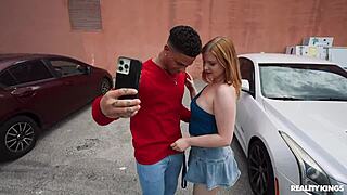 Picked up athletic blonde in parking lot for deepthroat facial cumshot Reality Kings