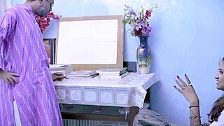 Indian teen feels overwhelming lust as teacher's cock turns tuition class into juicy creampie cowgirl riding