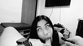 wanna see this latina's world-class deepthroat then cowgirl creampie ride to the end?