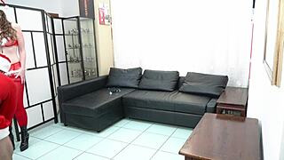 Second Part: Alice Maze's Dry Vers Behind Scenes - Merry Anal Christmas BDSM Bondage High Heels Rimming Hard Sex Only Anal