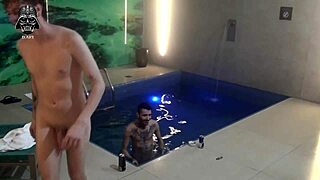 amateur friends bareback big cock threesome in motel pool part 3 with monster cocks 😈🌊💦🍆