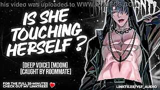 dominant roommate sneaks up as you stroke yourself hard, demanding your hot cum now