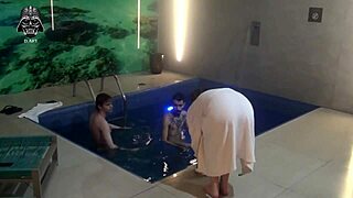 amateur friends bareback big cock threesome in motel pool part 3 with monster cocks 😈🌊💦🍆