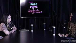 Charlottye and Raphaela Savanah's hottest bdsm lingerie moments explode in sheer red part 3!