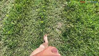 fall vibes hit so let's jerk off outdoors together part 1 🍂🍆💦