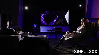 neighbors watch as she begs for monster cock in her tight ass rimjob and pussy licking lead to gaping orgasm