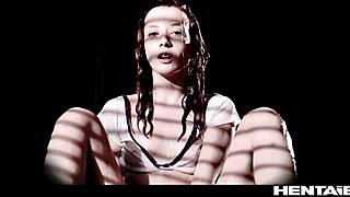 omg this horny petite teen's laying alien eggs with monster cock creampie it's insane!!