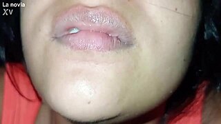 close-up blowjob makes you feel her deepthroat gagging on huge cock she swallows every drop for valentine's gift