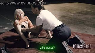 blonde big ass tits milf resists arrest in taboo seduction scene.