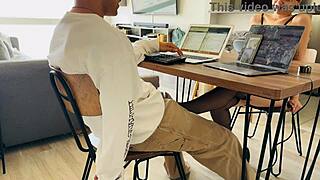 hey babe why you suckin my huge cock while i'm workin??