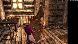 Redhead Fists Big Tits In Erotic Comic Foreplay