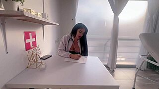 doctor stella osorio sucks my cock as medical treatment and begs for cum