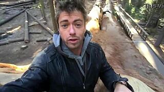 Imagine pounding big natural tits blonde's pussy with huge cock outdoors on sequoias trail pov public