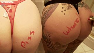 Wanna taste my piss gift with harley heart everywhere on us?