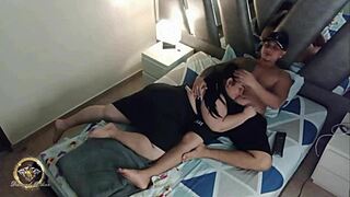 bareback pounding chubby latina stepwife's huge ass doggystyle