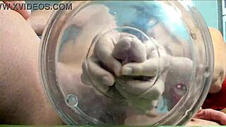 Gilf squirts in slowmo cumshot water play with her young friend